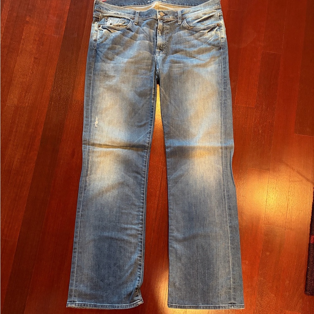 7 For All Mankind Light Blue Bootcut Jeans